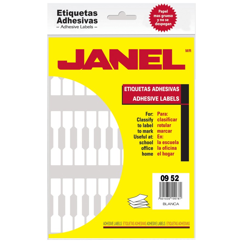 Etiqueta Blanca en Bolsa Janel, Varios Modelos
    JANEL


            SKU
        066603

    
        
            
          