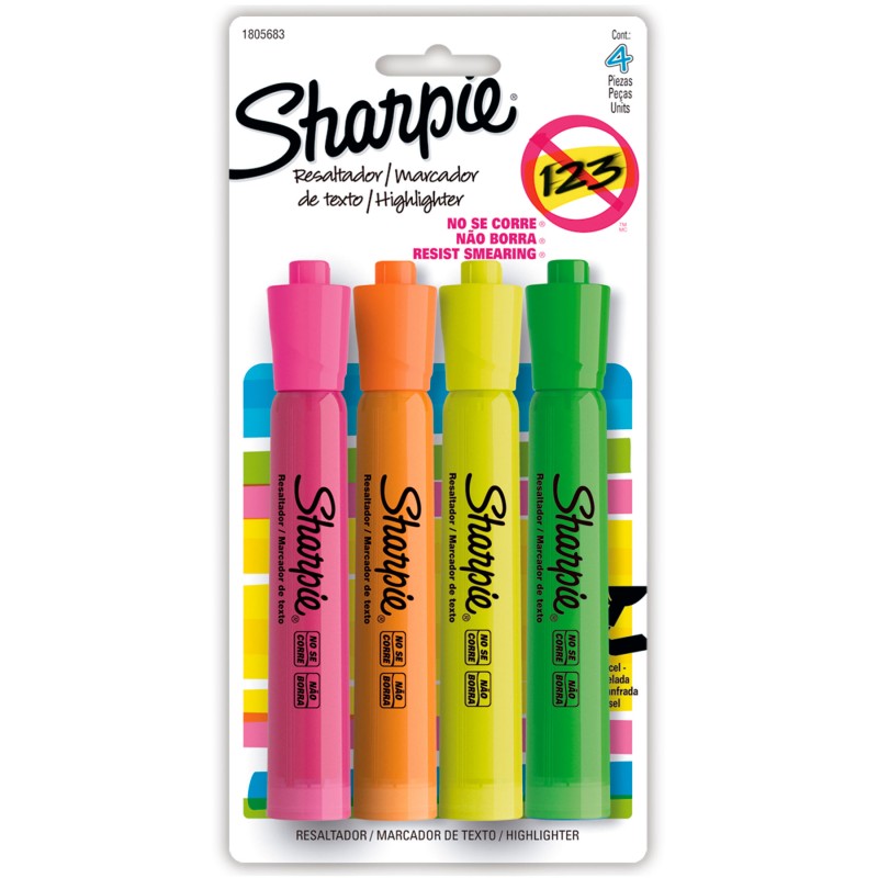 Marcatextos Sharpie Bl/4 Surtidos, Punta Cincel
    SHARPIE


            SKU
        055598

    
        
            
       
