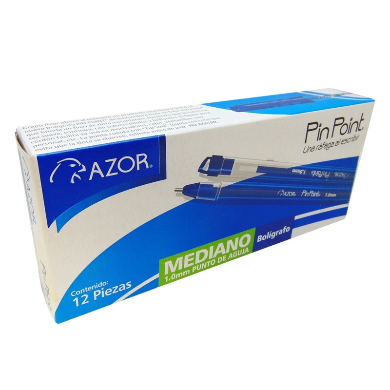 Bolígrafo Punto Mediano 1.0 mm Azor Pin Point Azul
    AZOR


            SKU
        139166

    
        
            
       