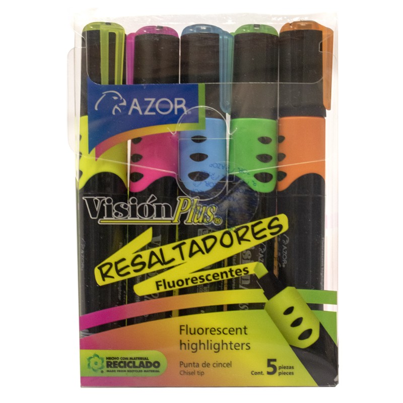 Marcatextos Azor Visión Plus Bl/5 Surtidos, Punta Cincel 
    AZOR


            SKU
        055591

    
        
            
