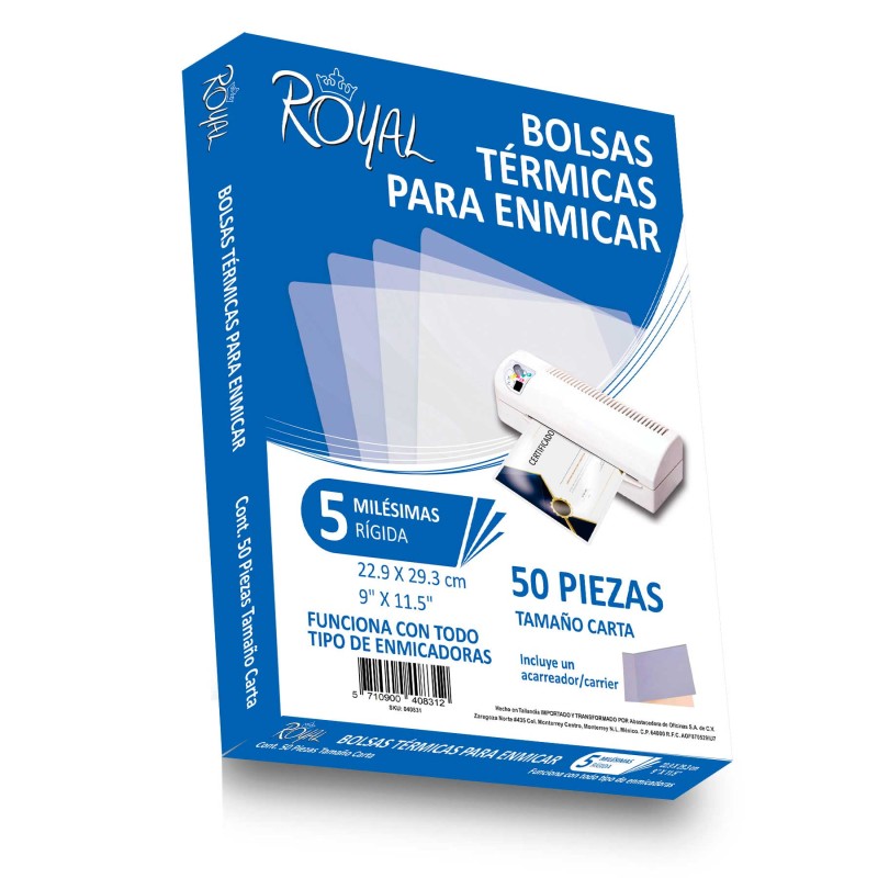 Mica Térmica 5 mil. Royal Carta C/50
    ROYAL


            SKU
        040831

    
        
            
                Sea 