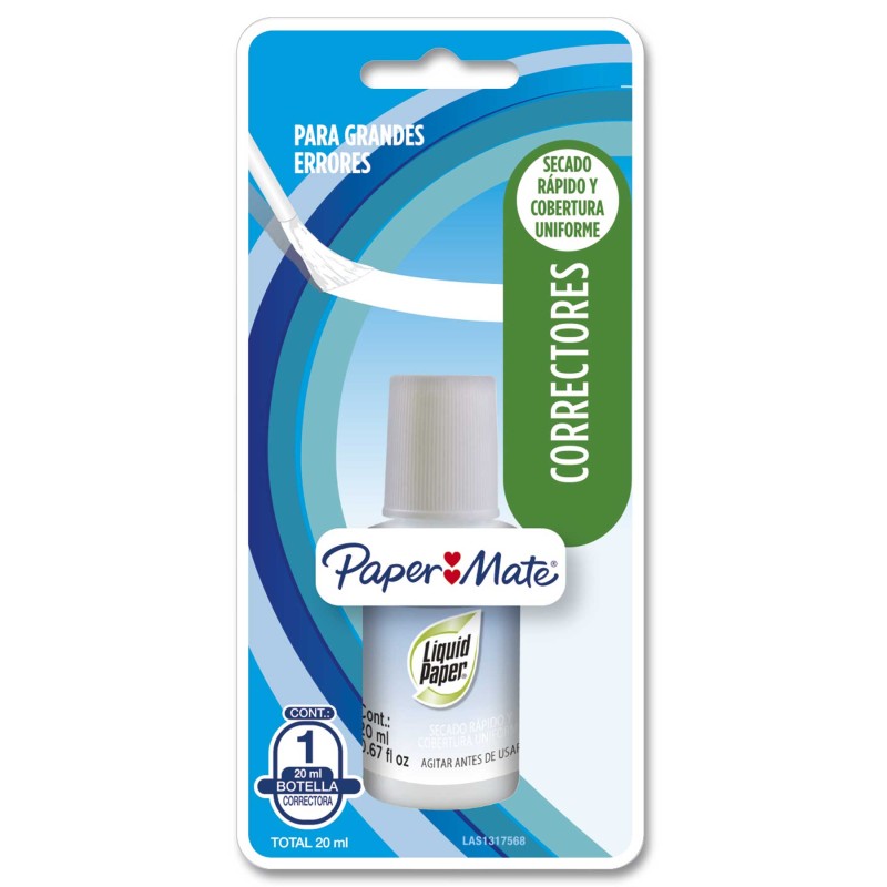 Corrector Líquido Liquid Paper 20 ml. Bl/1
    LIQUID PAPER


            SKU
        047331

    
        
            
       