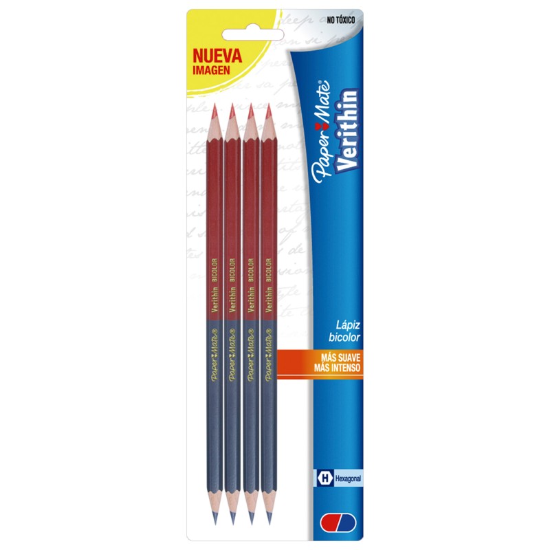 Lápiz Bicolor Delgado Paper Mate Verithin Hexagonal Bl/4 
    PAPER MATE


            SKU
        016722

    
        
       