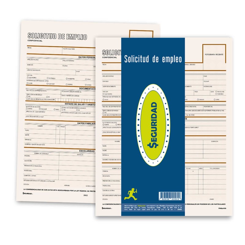 Block Solicitud de Empleo Mayco 2002 25 h.
    MAYCO


            SKU
        059748

    
        
            
              