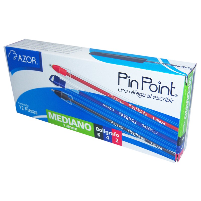 Bolígrafo Punto Mediano 1.0 mm Azor Pin Point, Colores Surtidos
    AZOR


            SKU
        139168

    
        
       