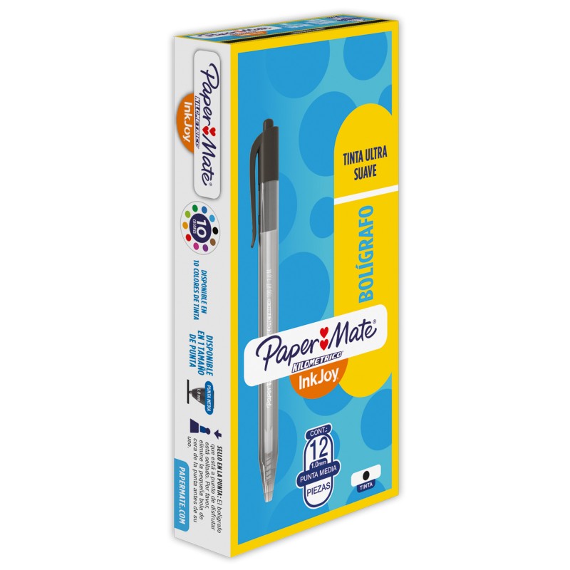 Bolígrafo Retráctil Punto Mediano 1.0 mm Paper Mate Kilométrico 100 RT
    PAPER MATE


            SKU
        121077

    
   