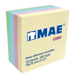 Cubo de Notas Adhesivas MAE Pastel 7.6 x 7.6 cm C/400 h.
    MAE


            SKU
        122217

    
        
            
  