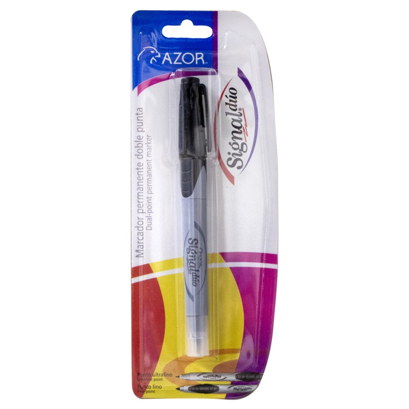 Marcador Permanente Azor Signal Duo Bl/1 Negro, Punta Bala y Ultra Fino
    AZOR


            SKU
        017870

    
        