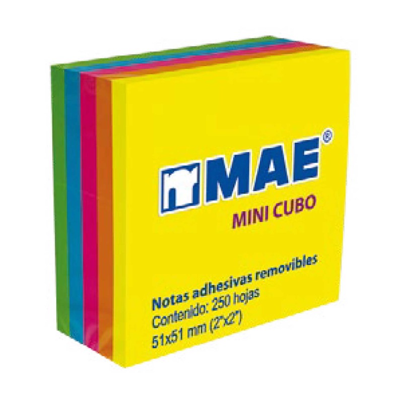 Mini Cubo de Notas Adhesivas MAE Neón 5.1 x 5.1 cm C/250 h.
    MAE


            SKU
        122219

    
        
            