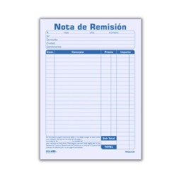 Block Remisión 1/8 Original Dolar RD-100-1, 10.5 x 14 cm. 100 h.
    DOLAR


            SKU
        059765

    
        
     