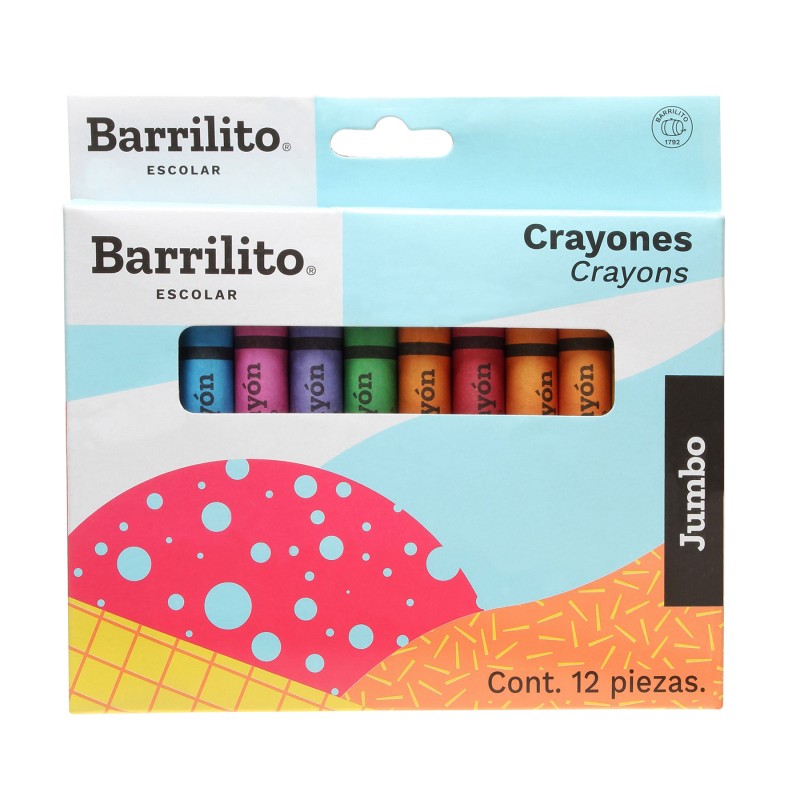 Crayones Jumbo Barrilito C/12
    BARRILITO


            SKU
        019760

    
        
            
                Sea el 