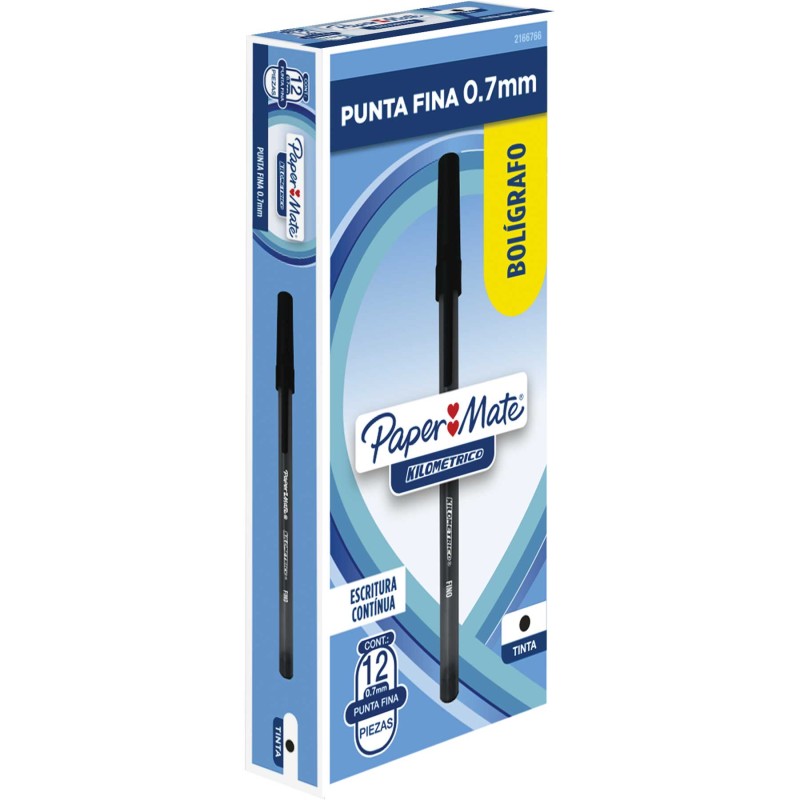Bolígrafo Punto Fino 0.7 mm Paper Mate C/12 Negro
    PAPER MATE


            SKU
        151309

    
        
            
  