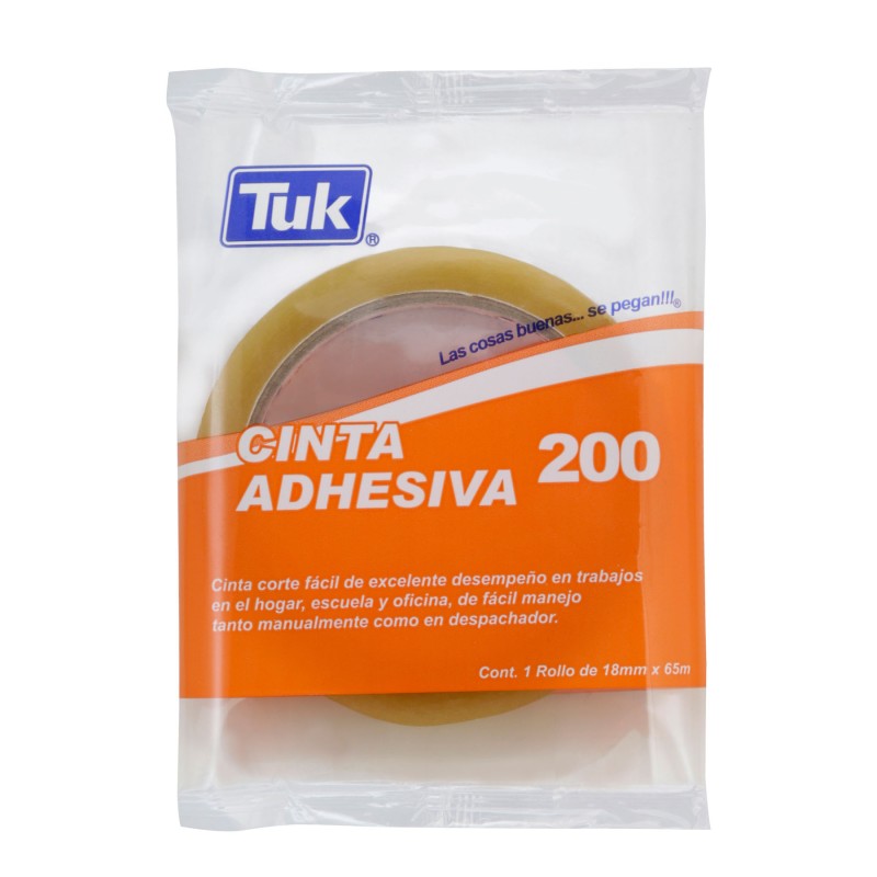 Cinta Adhesiva Tuk 200, 18 mm x 65 m. Corte Fácil
    TUK


            SKU
        031676

    
        
            
         