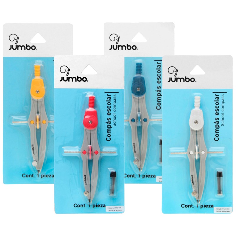 Compás Escolar Plástico Jumbo PCOM2 Bl/1 
    JUMBO


            SKU
        070559

    
        
            
               