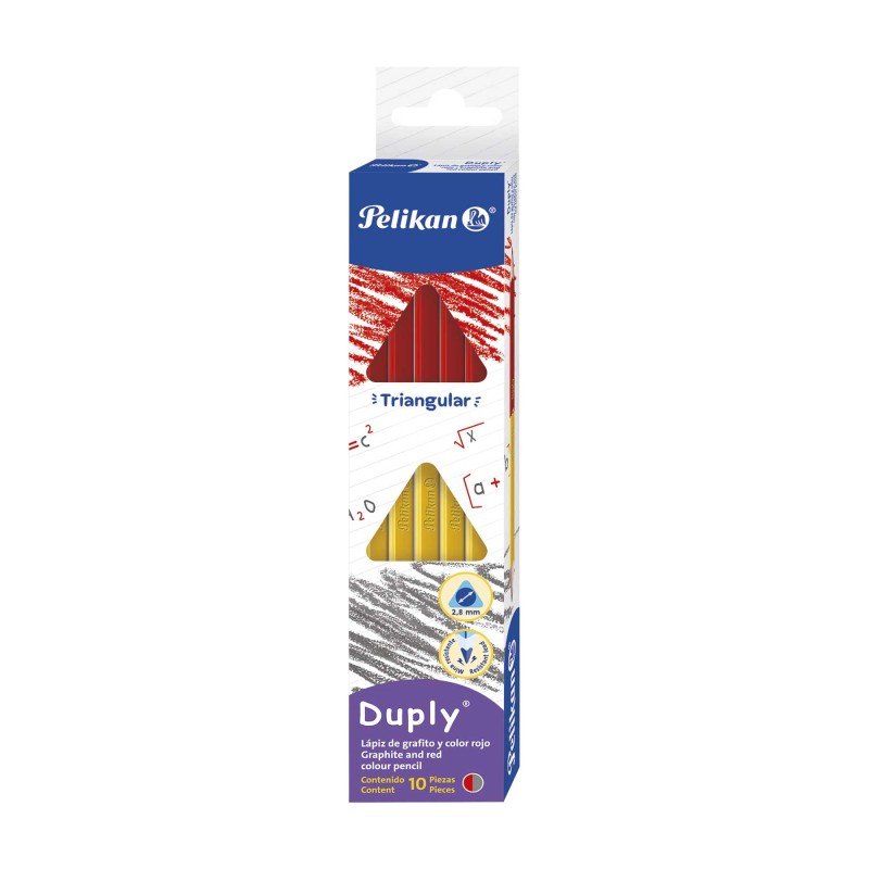 Lápiz Rojo y Grafito Pelikan Duply Triangular C/10 
    PELIKAN


            SKU
        016718

    
        
            
   