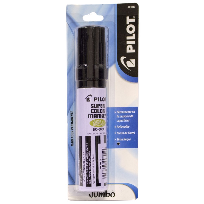 Marcador Permanente Pilot Jumbo Bl/1 Negro, Punta Cincel Gruesa 12.5 mm
    PILOT


            SKU
        113154

    
       