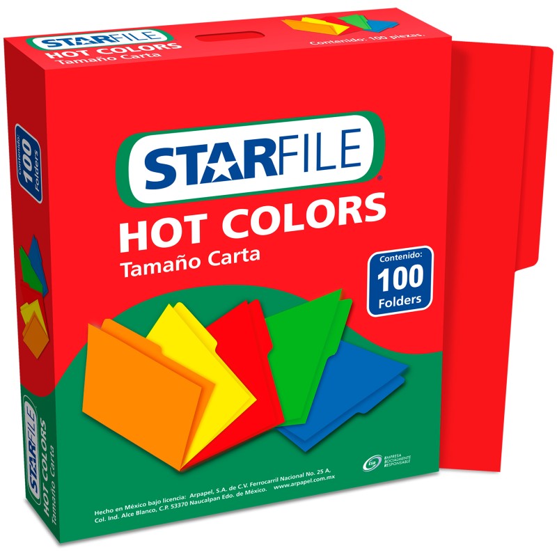 Folder Hot Colors Starfile C/100 Carta
    STARFILE


            SKU
        020217

    
        
            
               