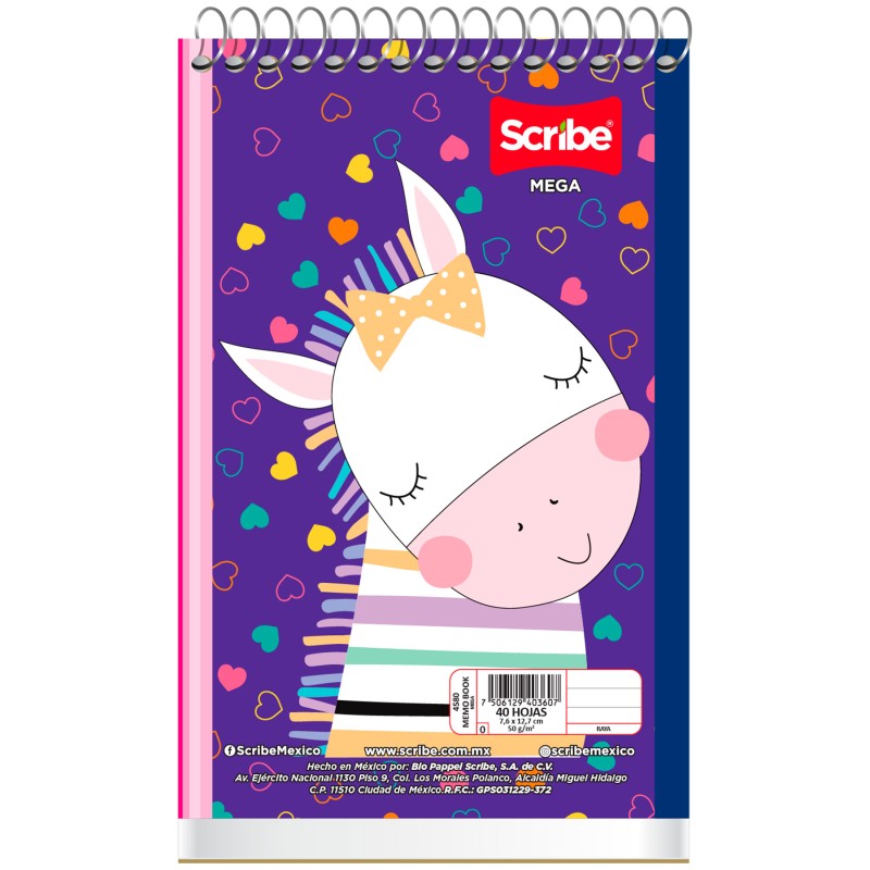 Libreta Apuntes Scribe Mega 4580 Raya 7.6 x 12.7 cm 40 h.
    SCRIBE


            SKU
        076708

    
        
           