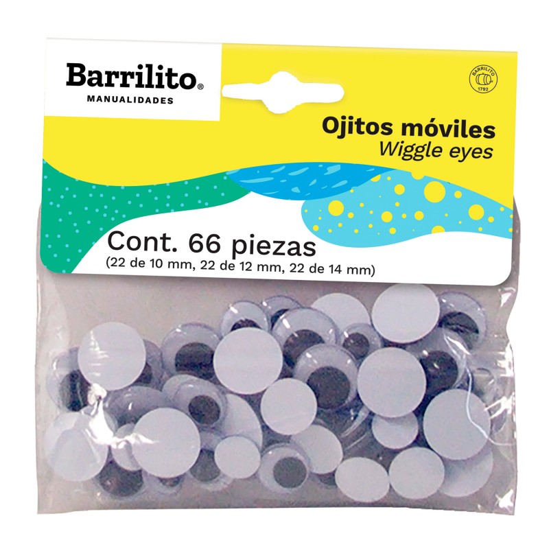 Ojitos Moviles Barrilito E009 10/12/14Mm Diam. C/66 Surtido
    BARRILITO


            SKU
        119525

    
        
      