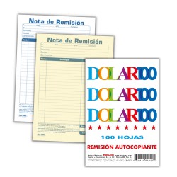 Block Remisión Esquela Duplicado Dolar RD-100-7 Autocopia 14 x 20.5 cm. 50 Juegos
    DOLAR


            SKU
        059768

  