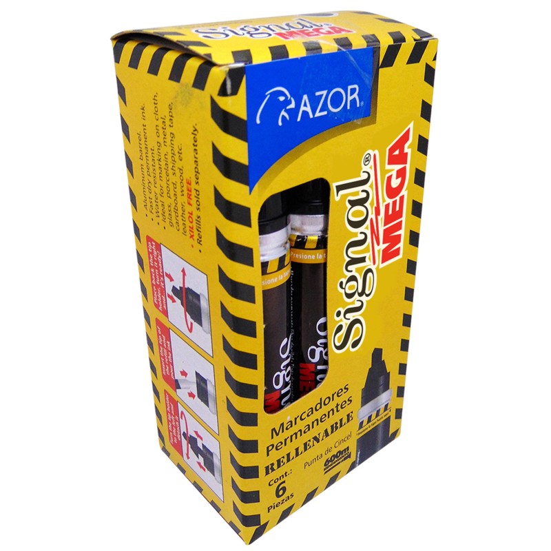 Marcador Permanente Azor Signal Mega, Barril Aluminio, Punta Cincel
    AZOR


            SKU
        017803

    
        
   