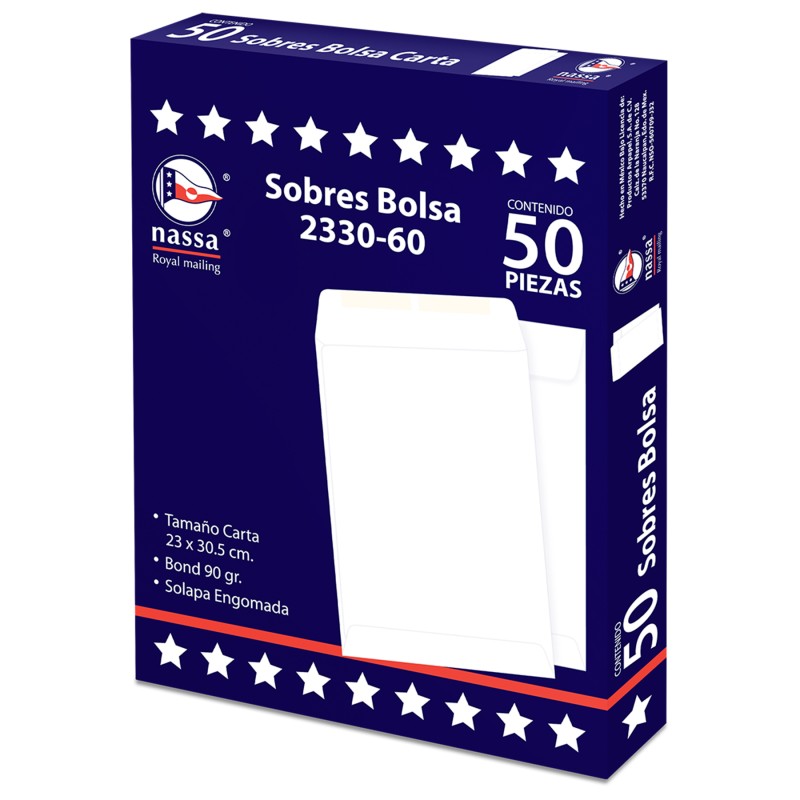 Sobre Bolsa Bond Nassa 2330 C/50 Carta 23 x 30.5 cm. 90 g.
    NASSA


            SKU
        011409

    
        
           