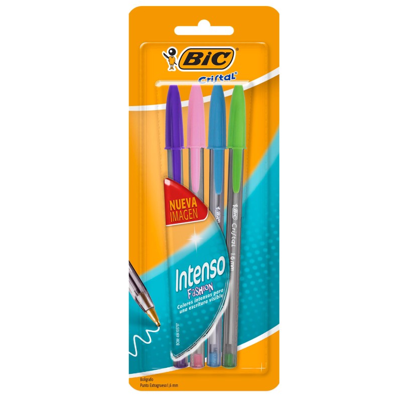 Bolígrafo Punto Grueso 1.6 mm Bic Intenso Bl/4 Fashion
    BIC


            SKU
        121086

    
        
            
    