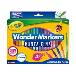 Plumones Crayola Wonder Marker C/20 Punto Fino, Lavables 
    CRAYOLA


            SKU
        150104

    
        
          