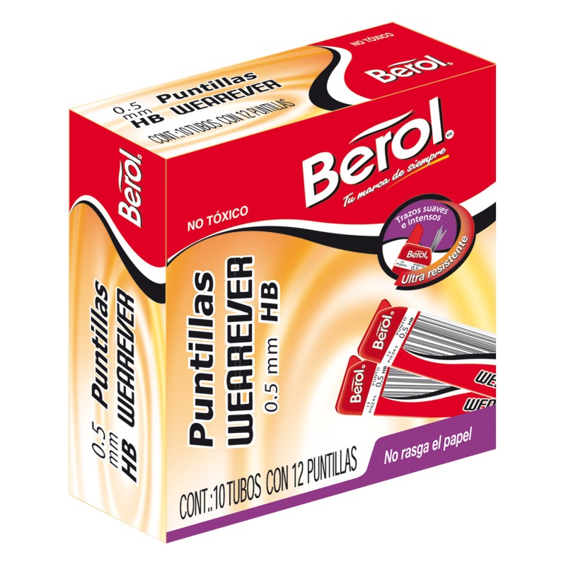 Puntillas 0.5 mm HB Wearever Berol Tubo C/12
    WEAREVER


            SKU
        056804

    
        
            
         