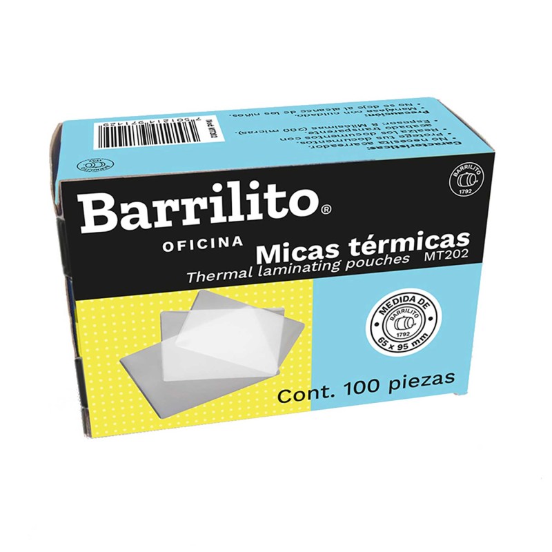 Mica Térmica 8 mil. Barrilito MT202 Club 6.5 x 9.5 cm con 100 piezas
    BARRILITO


            SKU
        040768

    
      