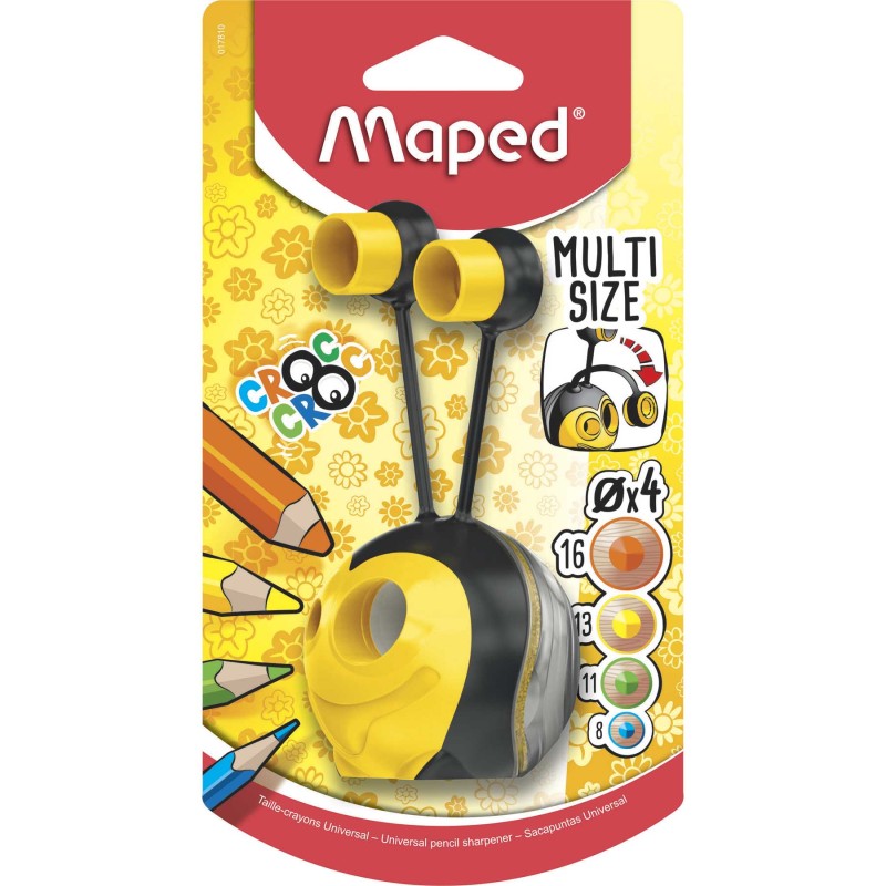 Sacapuntas con Depósito Maped Croc Croc Abeja 2 Orificios Bl/1
    MAPED


            SKU
        126497

    
        
       